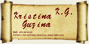 Kristina Guzina vizit kartica